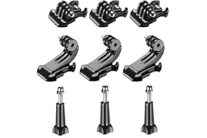 DUTTY Kit de Accesorios de Correa para el Pecho 9 en 1, Que Incluye Base móvil, Gancho en J y Tornillo de Cabeza, Compatible con gopro Hero 3 3+ 4 5 6 7.