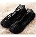 Produktbild Distinct® 1 Paar Damen Spitze Unsichtbare Silikon Baumwolle Anti-Rutsch-Knöchel Low-Cut Boots-Socken (Schwarz)