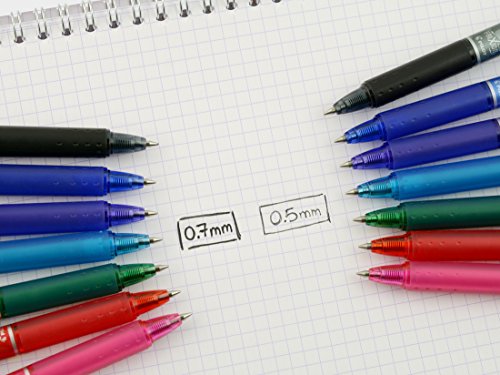 Pilot FriXion Clicker Tintenroller Geltinte Kugelspitze radierbar inkl. 3 Ersatzminen blau - 7