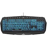 Lioncast LK12 RGB Gaming Tastatur (USB, Anti-Ghosting, 9 Multimedia-Tasten, 6 Makro-Tasten, 16,7 Millionen Farben, Software zur Programmierung)
