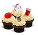 Produktbild NÄHEN HOBBY MISCHUNG - 12 essbare hochwertige stehende Kuchen Toppers - SEWING HOBBY MIX