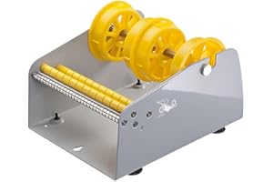 ‎TE-OFFICE TE-Office Stahl Etikettenspender Etiketten Abroller Haftetiketten Tischgerät Wandgerät manuell 163mm Rollenbreite grau