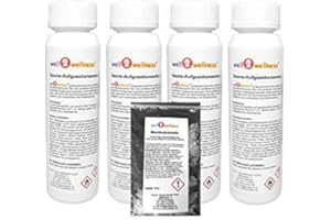 ‎WELL2WELLNESS well2wellness® Saunaaufguss Set 4 x 125 ml 'Frucht 2' mit Mango-Maracuja, Eisbeere, Limette-Bambus, Grüner Apfel + gratis 10g Mentholkristalle