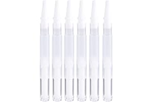 Lurrose Empty Nail Oil Bottles Twist Pens Nail Oil Pens with Brush Tip Cosmetic Lip Gloss Container for Cuticle Oil Pen Applicators Eyelash Growth Liquid Tube