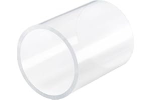 Recogwood Tubo acrilico trasparente rigido rotondo tubo 70 mm ID 80 mm OD 100 mm per lampade e lanterne, sistema di raffreddamento ad acqua