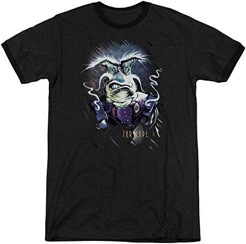 Farscape - Mens Rygel Smoking Guns Ringer T-Shirt, XX-Large, Black