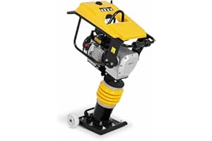 MSW MOTOR TECHNICS MSW Costipatore Terreno Compattatore Vibrante MSW-TRAM10 (34,5 x 28,5 cm,10 kN, 450-650 VPM, 108 dB)