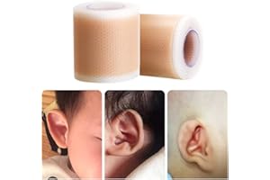BAKERMICHE Newborn Ear Aesthetic Corrector Korrekturpflaster Skin-friendly Cosmetic Ästhetische Korrektoren für hervorstehende Ohren Kinder Breathable Ohrpflasteraufkleber Silikonstift-Ohrkorrektor 4 x 50 cm
