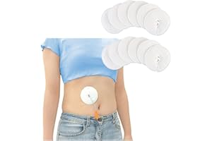 MYBOW Coussinets de tube G Support de tube G J Couvre-cathéter Coussinet de bouton en coton biologique Support d'alimentation Protecteur de dialyse abdominale Dispositif de fixation Extra doux et absorbant