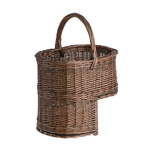 Treppenkorb für die Zeitungen, Weidenkorb auf die Treppen, Zeitungskorb aus Weide, Zeitungsständer, Weidenkorb für Zeitschriften - 6