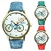 Produktbild Uhren Damen Blau Grün Wasser rot mit Fahrrad Fashion