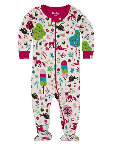 Hatley Baby-Girls Infant Footed Coverall -Mystical Forest Footies, Multicoloured (White), 12-18 Months (Manufacturer Size:12-18)