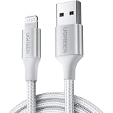 Ugreen Lightning iPhone Braided Data and Charging Cable White 1 Meter