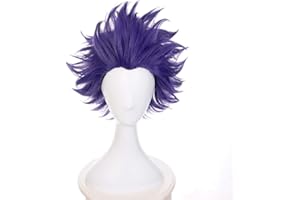 OSIAS Peluca Cosplay Anime, Peluca Fiesta Halloween, Redecilla Gratis(Shinso Hitoshi)