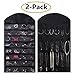 Produktbild Eklead Schmuck hängender Organizer, doppelseitige Schmuckaufhänger Ring Halter Ohrringe Halskette Armband Kleiderschrank Aufbewahrungsbox Organizer Zubehör Halter (2 Pack)