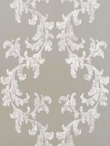 Designer Nonwoven Wallpaper Sample - Bold Blooms (Dark Gold/Silver/Glittering)