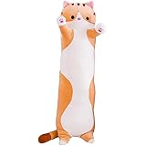 Decdeal Stofftiere Katzen Kissen Kätzchen süße Plüschtier Hautfreundlich ungiftig elastisch es kann Plüschtier Wurfkissen