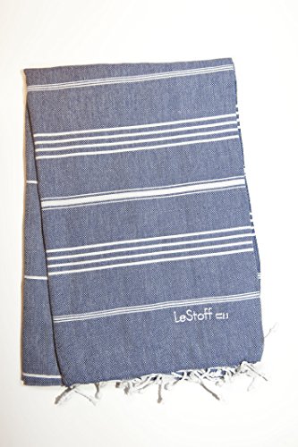 „LeStoff“ das traditionelle Hamamtuch, Strandtuch, Badetuch, Saunatuch, Spa, Sport, Yoga, Reisen… GRATIS VERSAND ab 3 Stück! Die Energie-und umweltschonende, nachhaltige Alternative für Frottee. Das bessere Tuch. (Navy) - 7