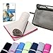 Produktbild gipfelsport Mikrofaser Handtücher Sporthandtuch Set mit Tasche I Microfaser Badetuch, Reisehandtuch, Strandhandtuch I schnelltrocknend I für Kinder, Damen und Herren, Set2, pink