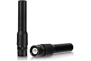 Bingfu Antenna UHF VHF 144/430 Mhz BNC Maschio Doppio Banda Morbida Compatibile con BaoFeng Wouxun Radio Portatile Scanner Polizia Walkie Talkie Radio Bidirezionale, 2 pacchi