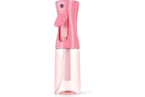 Alaoo Botella Pulverizador Agua Peluqueria,200ML Reutilizable Fina Niebla Pulverizador Continuo Pulverizado,Botella de Spray para Cabello,Para Peluquería,Cuidado de Piel,Mascota,Rosa Transparente