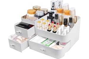 REFORUNG Make Up Organizer Kosmetik Aufbewahrungsbox mit Schubladen Schminktisch Organizer Schminkbox Beauty Organizer Grosse Schmink Kosmetik Aufbewahrung Makeup Box für Nagellack Lippenstift