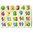 PopPlop Wooden 1-20 Number Learning Toys | Toy Board Puzzle for Kids - Age 2-5 Years r Child to Learn. This Educational Wooden Board