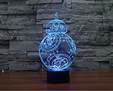 SmartEra® USB Star Wars Charakter Film BB8 Roboter sieben Farbwechsel LED-Touch-Taste 3D Optische Täuschung Schreibtischlampe - 5