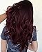 Price comparison product image LaaVoo 35cm Dark Red Hair Extensions Nano Rings Micro Beads Human Hair Bonding 1G 50S Prebond Stick Tip with Ring Bead Invisible