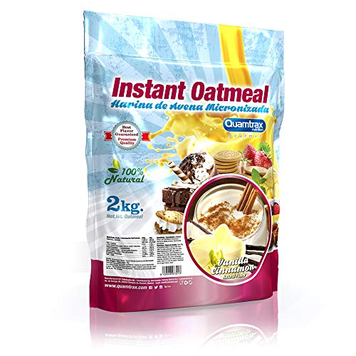 Quamtrax Nutrition Avena Instantánea, Sabor Vainilla con Canela - 2000 gr
