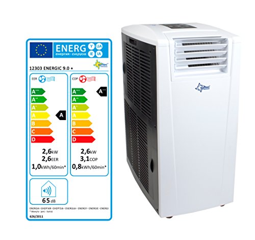 SUNTEC mobiles lokales Klimagerät ENERGIC 9.0+ [Für Räume bis 90 m³ (~38 m²), Kühlen + Heizen + Entfeuchten, 9.000 BTU/h, Energieeffizienzklasse A+/A+++] - 12