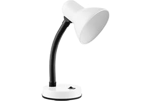 VIRONE FUPI Lampa Biurkowa E27 (brak żarówki) Stal + Tworzywo Sztuczne Długość przewodu: ~1m (Biały)