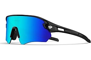 TOREGE Gafas de sol deportivas polarizadas para hombre y mujer, gafas deportivas antivaho protección UV400 para pesca, conducción, golf, ciclismo