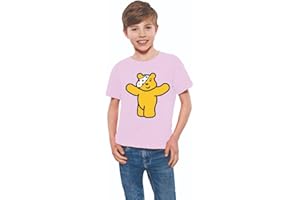 BRATATATMANIA Pudsey Day T-Shirt 2024 – Kids' School Spotty Bear Design for Children Event in Need, Perfect Tee for Boys & Girls