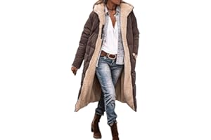 LAEMILIA damski płaszcz zimowy długa kurtka pikowana ciepła damska kurtka z kapturem z podszewką polar parka długa damska zimowa kurtka zimowa duży rozmiar, nastolatki dorosłe jednolity kolor S-XL