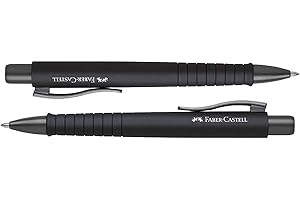 ‎FABER-CASTELL Faber-Castell 241190 Kugelschreiber, POLY BALL XB, schwarz (All Black Doppelpack)
