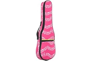 KINGPOINT Pink Ukulele Case - 23 Inch Waterproof Padded Bag with Adjustable Straps