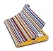 Price comparison product image Lente Designs® Apple iPad 2/3/4 folio cover case in our cool 'Siena Stripes' fabric & orange lining