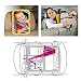 Deallink Baby Car Mirror Extra Large Rear View Yellow Mirror with A Massive Angle Range for Rear-facing Car Seat Fully Adjustable Anti-Wobble Criss-crossed Straps