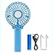 Produktbild welltop Handfan wiederaufladbar Fans tragbar Handheld Mini Fan batteriebetrieben Kühlerlüfter Electric Personal Fans zusammenklappbar Fans mit 18650 Akku für Zuhause und unterwegs