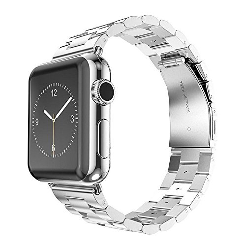 Preisvergleich Produktbild kokome Edelstahl Ersatz Smart Watch Band Wrist Strap Armband mit Schmetterling Apple iWatch Band (38 mm, Remasuri)