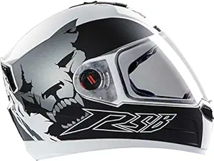 Steelbird SBA-1 Beast Glossy White with Grey with Plain Visor,580mm