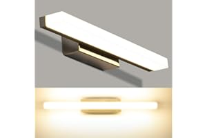‎KINGWEN LEDMO LED Spiegelleuchte 40cm 4000K Naturweiß，IP44 Wasserdicht Edelstahl Badleuchte für Wandbeleuchtung und Badzimmer，SMD2835 8W 800LM Schminklicht Wandleuchte Badlampe 220V