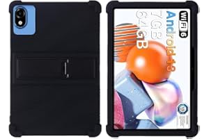 FKQLH Etui na tablet DOOGEE U9, regulowany, miękki silikon, przyjazny dla dzieci pokrowiec ochronny do tabletu DOOGEE U9 25 cm, czarny