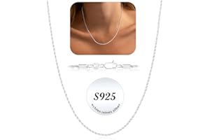ZOERAY Silberkette Damen 925 Ohne Anhänger Wasserfester Echt Reines Silber Kette 1,5/2/3mm Breite Glänzende Halskette Kordelkette Silberne Schmuck Weihnachtsgeschenke für Frauen Mama 16/18/20/22inch