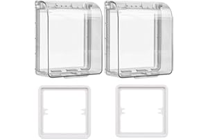 Acmerota Couvercle de prise de courant 2 pièces, boîte de protection contre les éclaboussures Boîte de protection pour prise électrique et prise électrique à l'épreuve des enfants