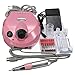 DANCINGNAIL 220V Acrylic Electric Nail Drill File Buffer Bits Manicure Pedicure Kit Set Pink