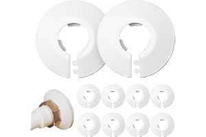 AEROGLO 10 Pcs Radiator Pipe Cover,Pipe Covers Sleeve, Radiator Pipe Hole Collars Cover,White Radiator Pipe Covers for 17mm Pipe Covers Wall Pipe Tube Diameter Pipe and Towel Rail Radiators Pipe