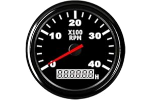 Geloo Tachimetro Marino RPM LCD Contatore Misuratore 85 mm contagiri barca 4000 giri/min impermeabile per auto camion barca motore diesel nave contagiri motore fuoribordo 9-32 V