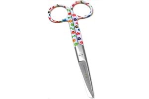 Patterned Nurse Nursing Veterinary Bandage Scissors Coopers Care UK (Colourful Paw Print Straight Scissors)